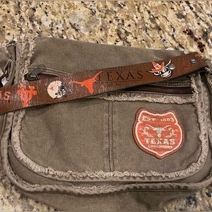 UT Purse/Messenger Bag with genuine leather strap